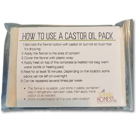 Organic Unbleached Cotton Flannel for Castor Oil Pack Compress (9x18)