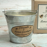 Citronella Mosquito Bucket Candle | Beeswax/Lemon Eucalyptus