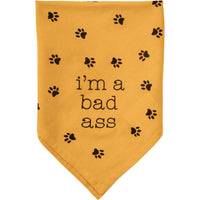 Reversible Pet Bandana - i'm a bad ass (Small - 16"x16")