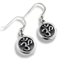 OM Sterling Silver Round Hook Earrings