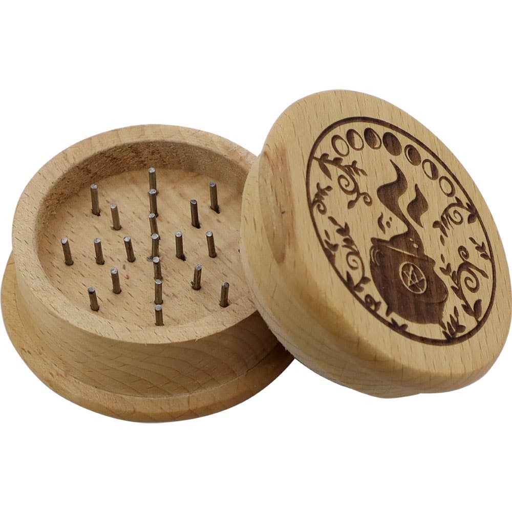 Cauldron Wood Herb Grinder