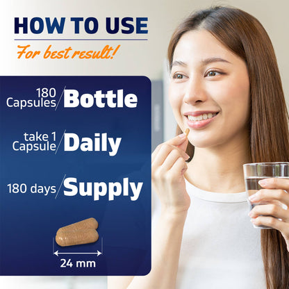 Milk Thistle & Dandelion Root Capsules -  (180 Veg Capsules)