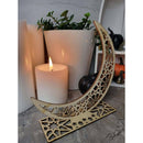 Crescent Moon Wooden Ornament