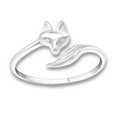 The Fox Spirit Animal Ring - Clever Design, Sterling Silver (Size 6)