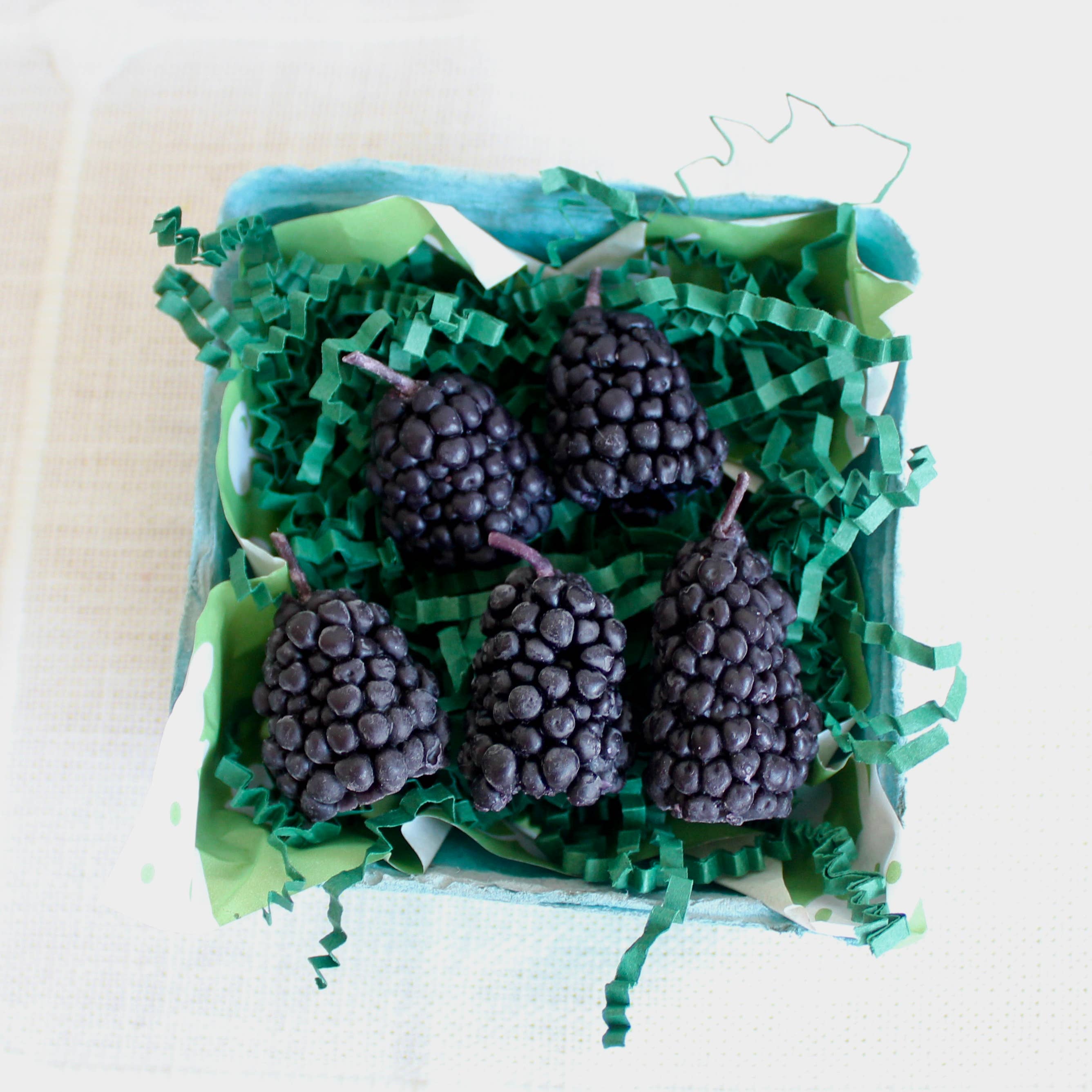 Blackberry Beeswax Candles - Set of 10
