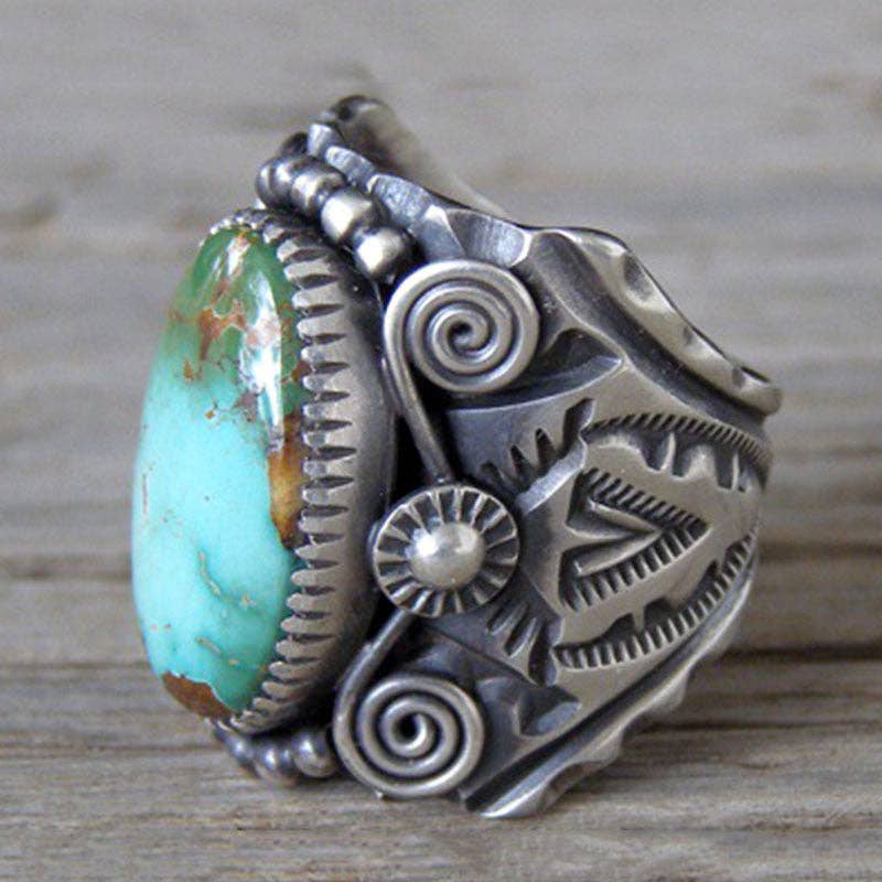 Turquoise Vintage Ring, Gypsy, Vintage Style