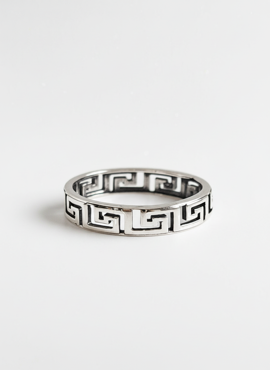 Sterling Silver Aztec Band (Size 7)