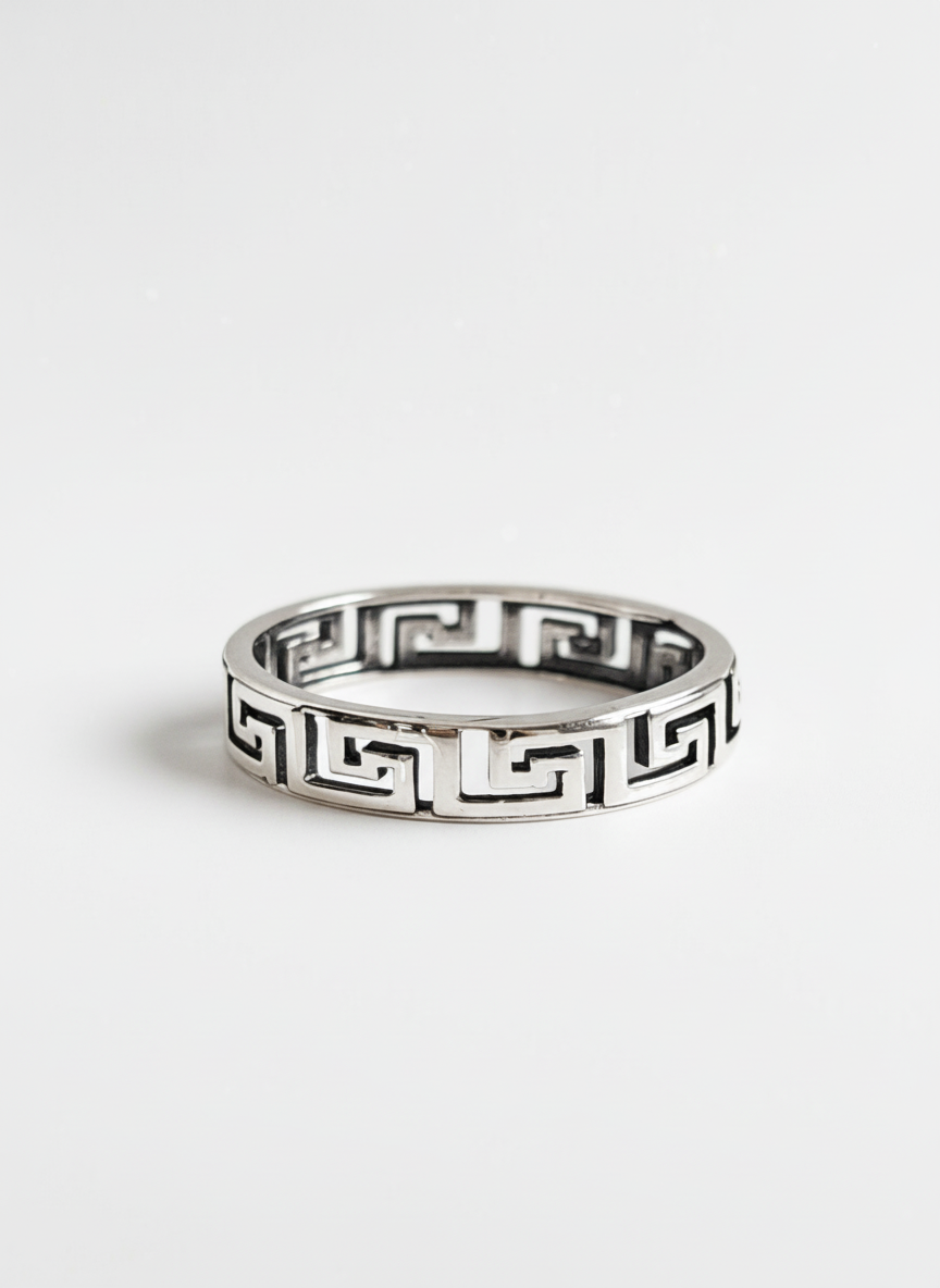 Sterling Silver Aztec Band (Size 7)