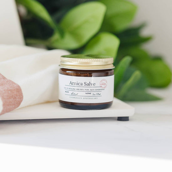 Arnica Salve, Glass Jar, Herb Infused