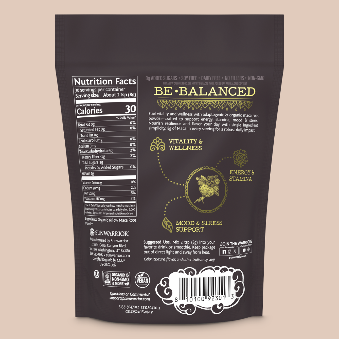 Maca Powder - Organic, Plant-Based, Adaptogenic