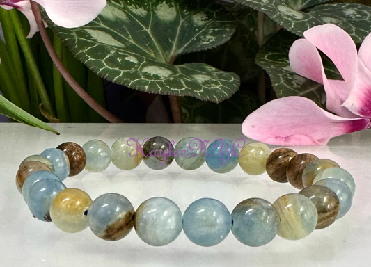 Aquatine Lemurian Calcite Bracelet