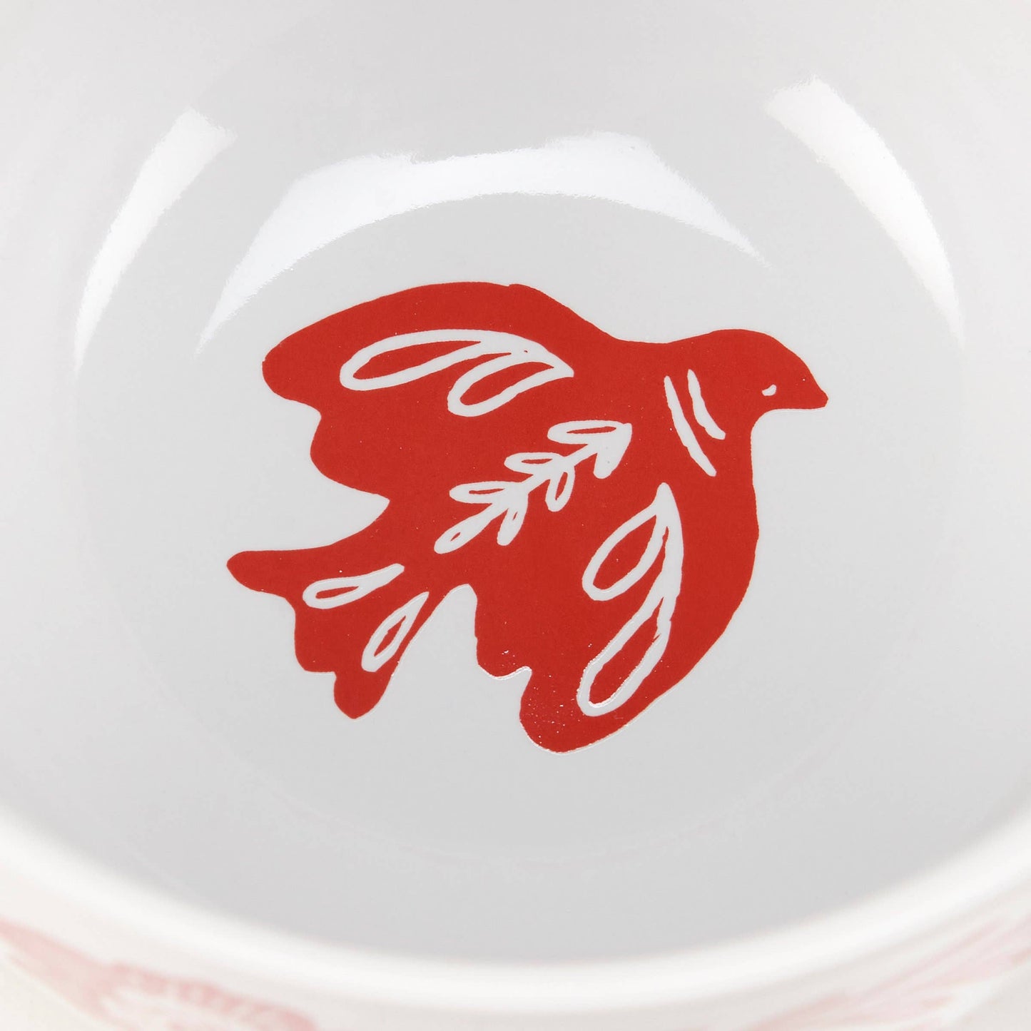 Folk Art Tea Cup - "Love For Today, Serenity For Tomorrow"