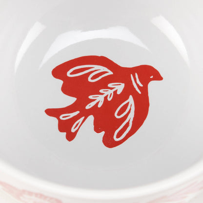 Folk Art Tea Cup - "Love For Today, Serenity For Tomorrow"