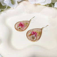 Exquisite Flower Earrings with Hypoallergenic Hook - 18K gold finish (Handmade)