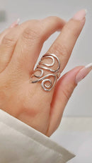 Adjustable Ether Sterling Silver Ring