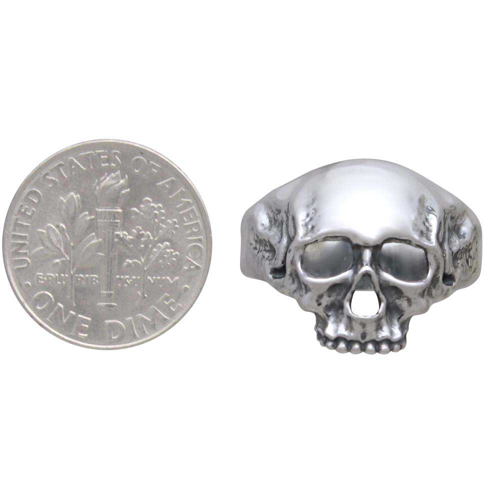Sterling Silver Skull Ring (Size 12)