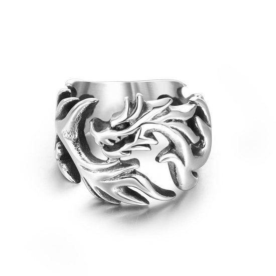Dragon Titanium Steel Ring (Size 14)