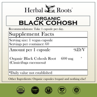 Black Cohosh Root Capsules (Organic)