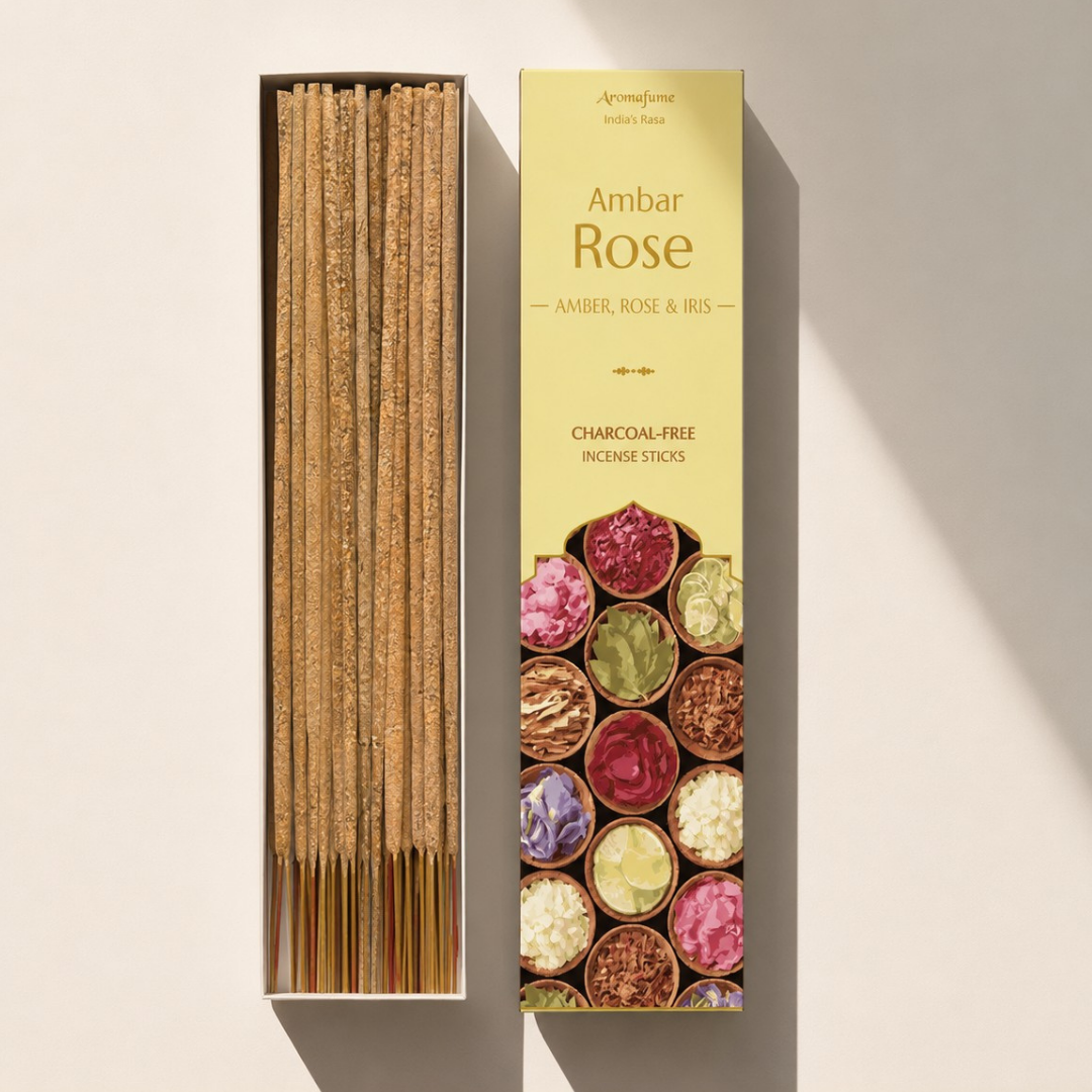 Ambar Rose Temple Incense Sticks | Charcoal-Free