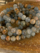 Aquatine Lemurian Calcite Bracelet (8 mm beads)