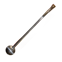Tea Straw, Stainless Steel with Decorative Ball in the stem