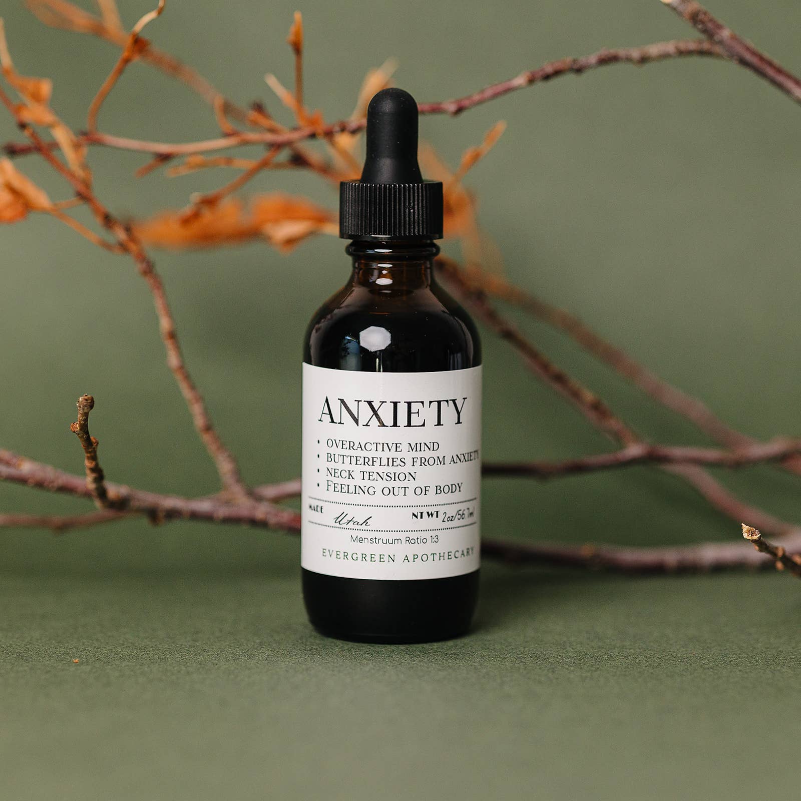 Anxiety Tincture (Vegetable glycerin base) - 2oz