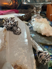 Double Head of Dragon Cuff - Ancient Silver