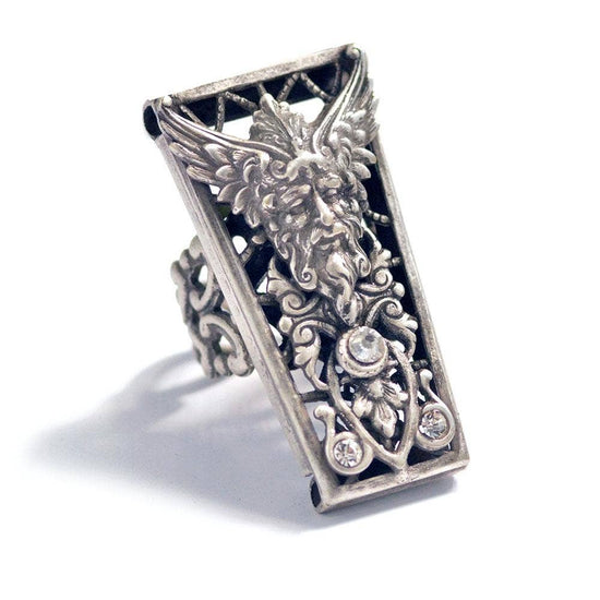 Zeus Warrior Ring w/Wings of an Eagle (adjustable)