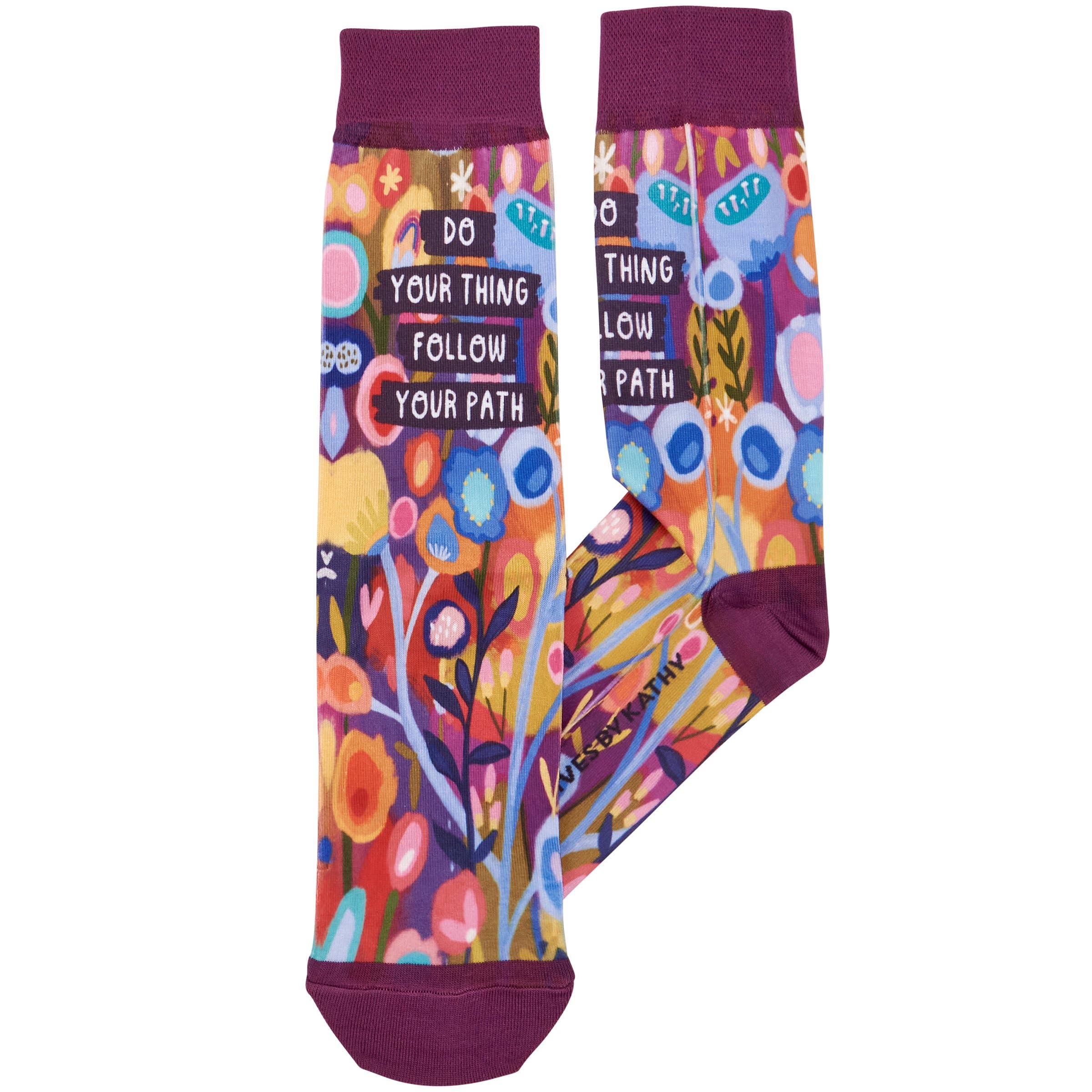 Inspiration Socks - "Do Your Thing - Follow Your Path."