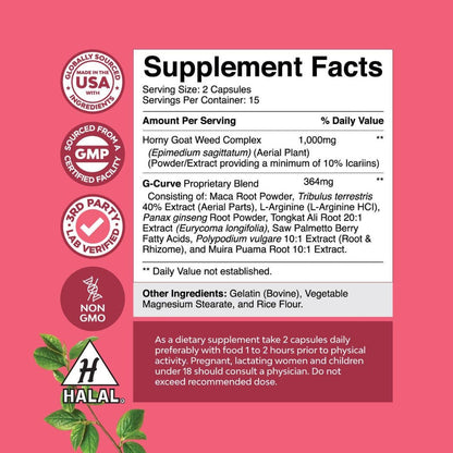 G-Curve Horny Goat Supplement – Women's Wellness