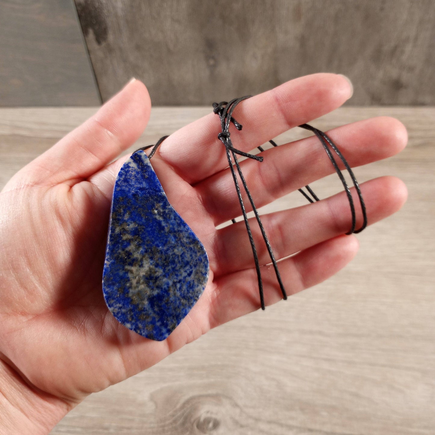 Lapis Lazuli Necklace (Adjustable Cord)