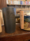 Mill Gap, VA Earth Glaze Bronze Sheen Ceramic Mug w/wooden handle (Industrial 8 oz mug)