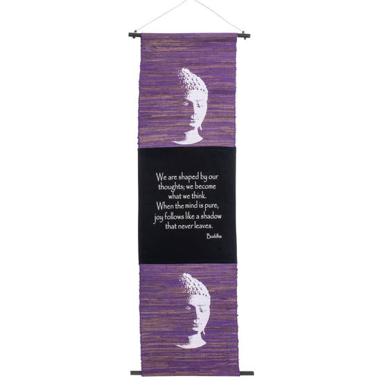 Seagrass Inspirational Buddha Banner - "We become what we think"