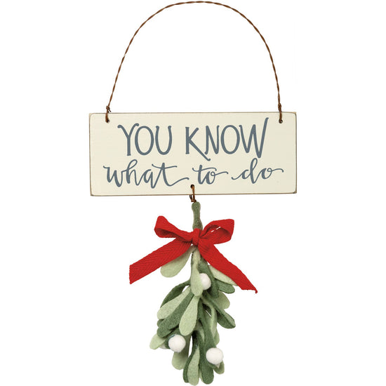 Mistletoe Ornament - "You Know What To Do"