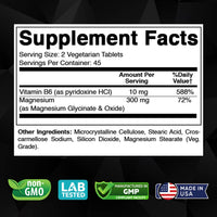 Magnesium Glycinate with B6 - 1000mg (90 Tablets)
