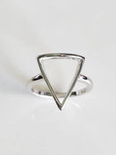 Pyramid Triangle Sterling Silver Ring