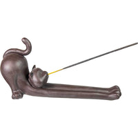Ceramic Incense Holder - Yoga Cat (Each)