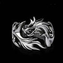 Dragon Titanium Steel Ring (Size 14)