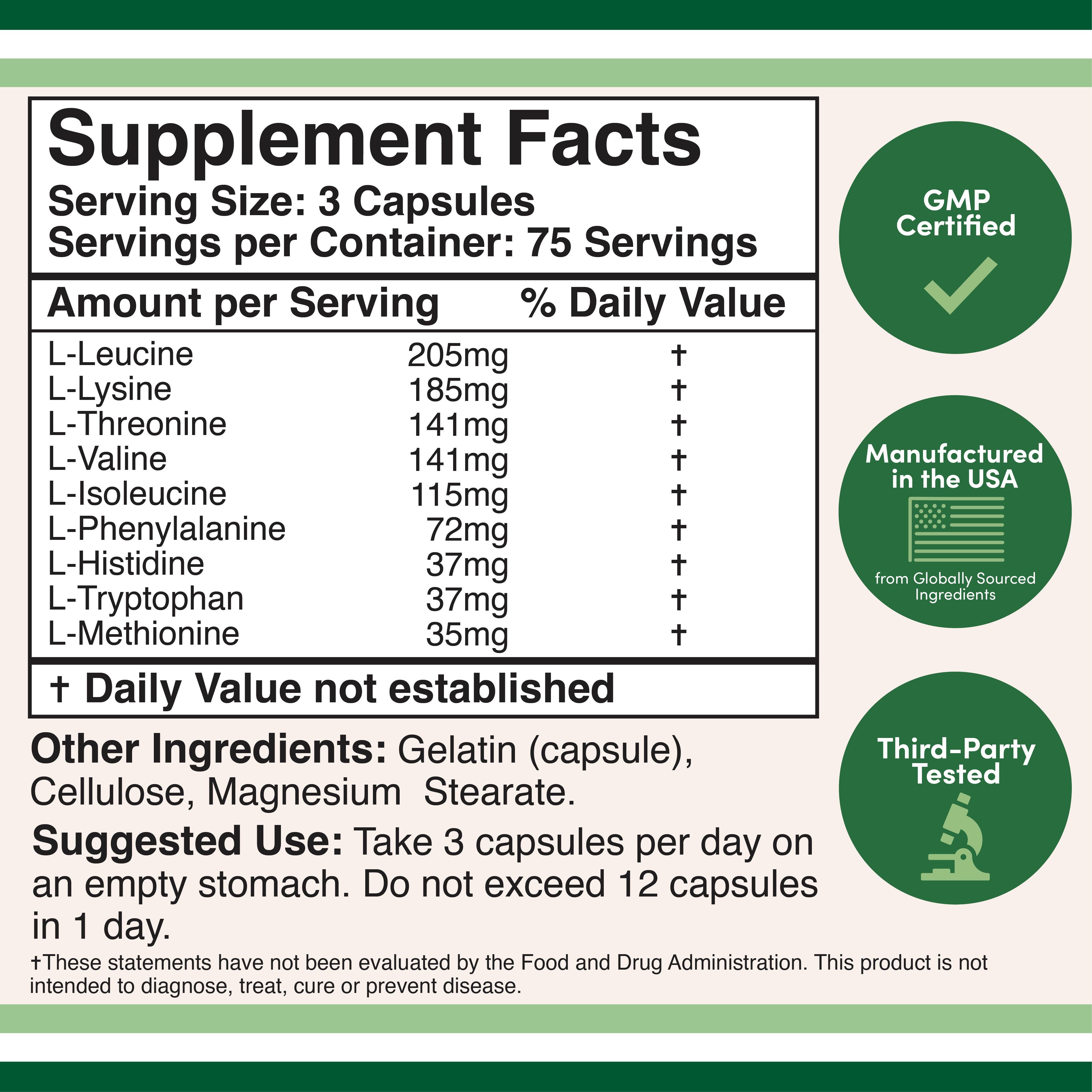 Essential Amino Acids (225 capsules)