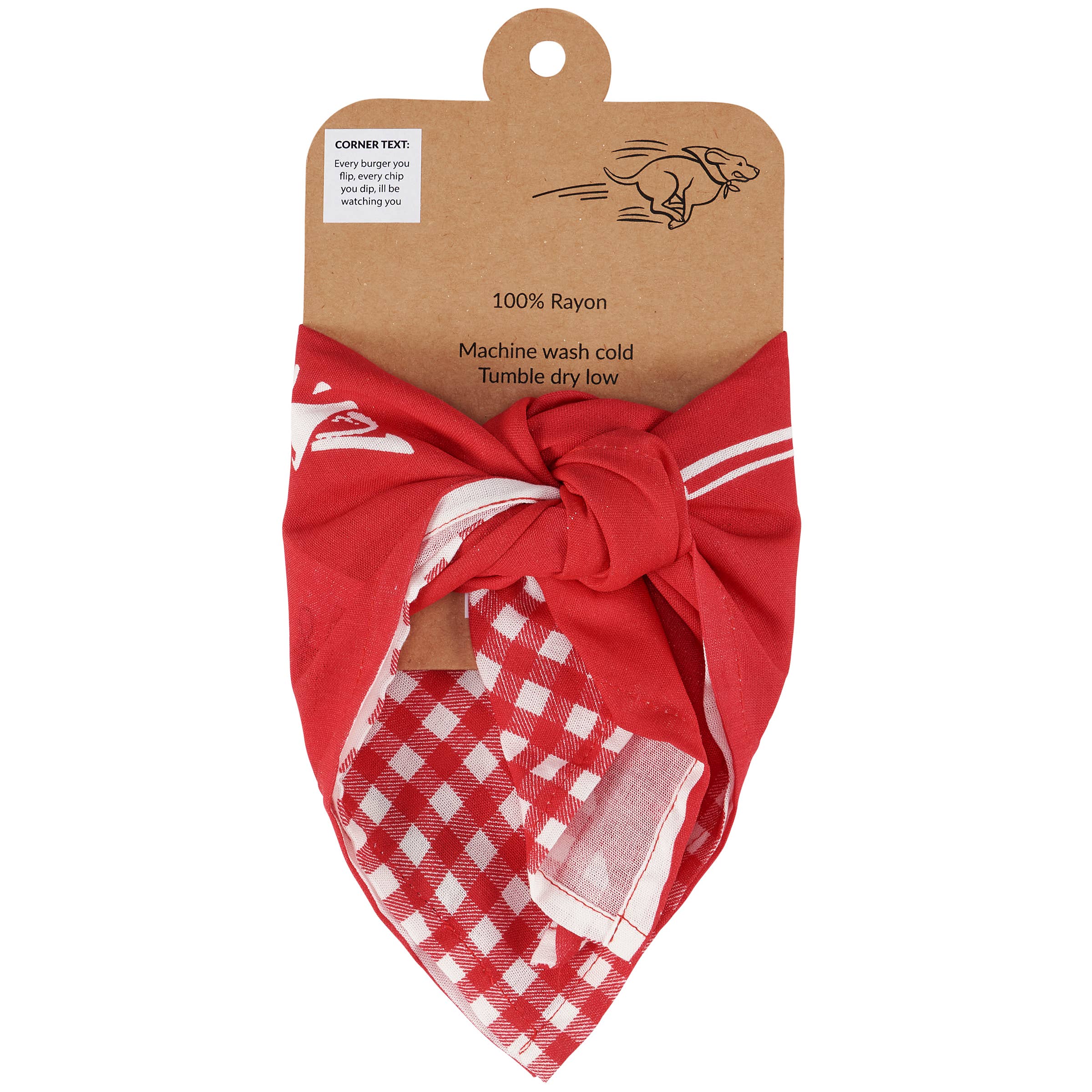 Pet Bandana - "Every Burger You Flip, Every Chip You Dip, I'll Be Watching You"