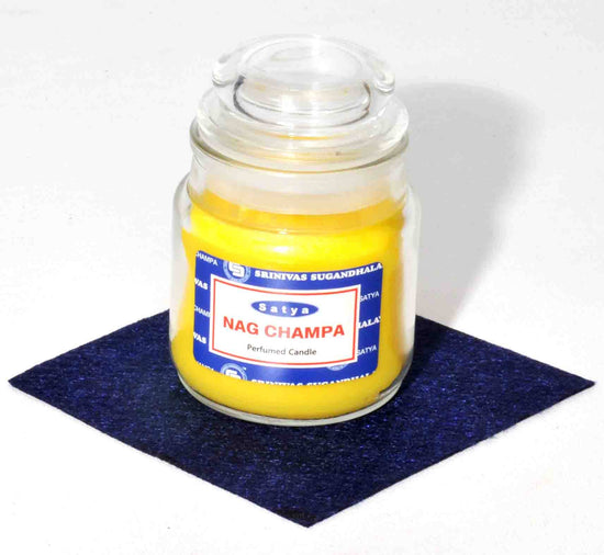 Nag Champa Candle - Glass jar with Lid (3 oz)