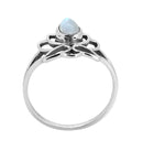 Lotus Flower Moonstone Ring