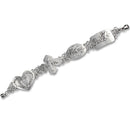 Love, Faith, Hope, Peace Bracelet (Pewter, 6.5 inches)