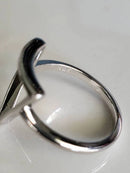 Pyramid Triangle Sterling Silver Ring