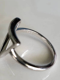 Pyramid Triangle Sterling Silver Ring