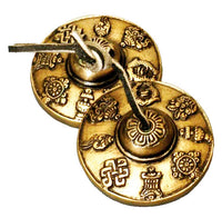 Brass Cymbals with 8 Auspicious Symbols