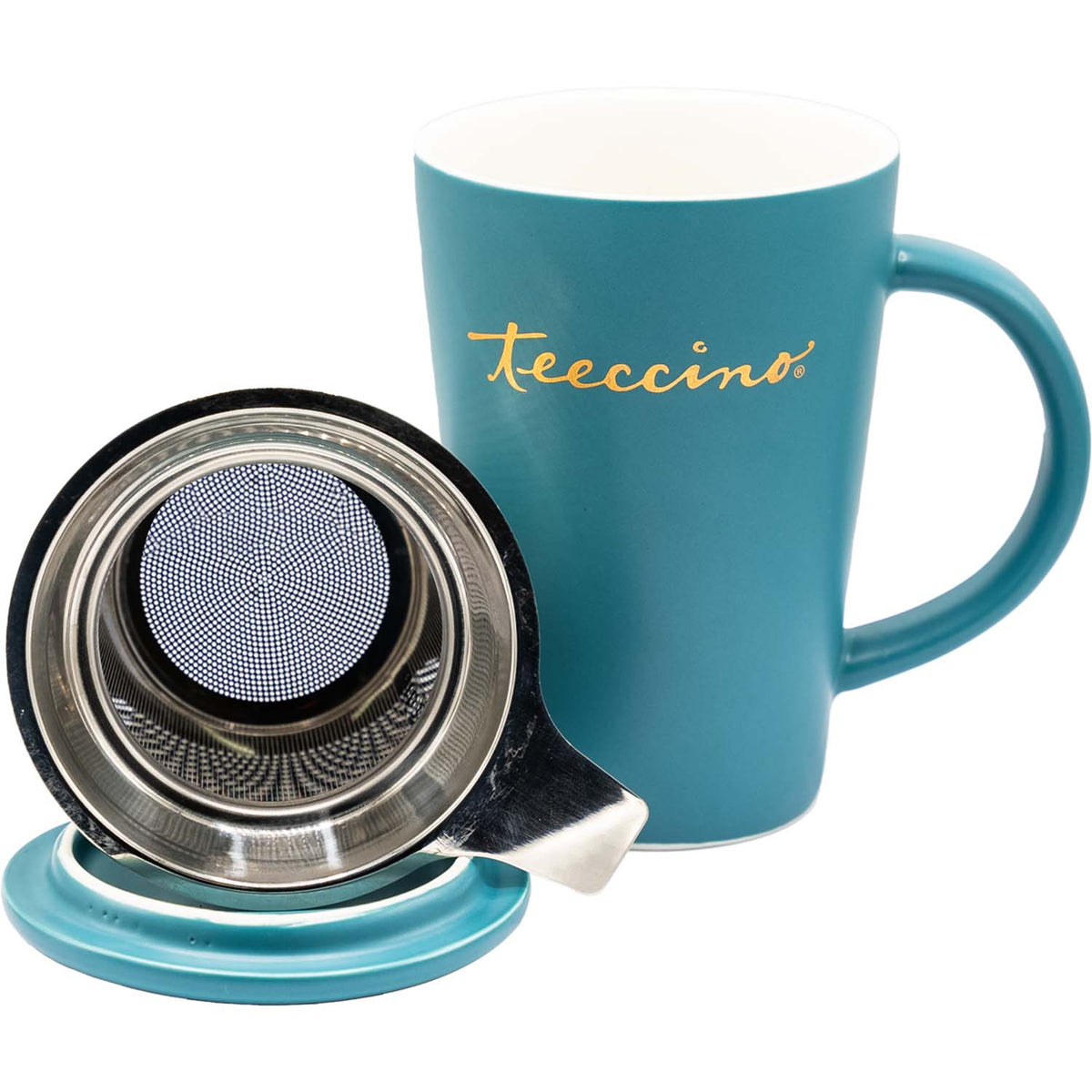 Teeccino Porcelain Mug & Stainless Steel Infuser Gift Set