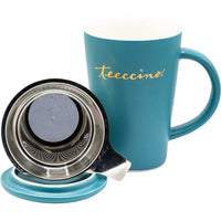 Teeccino Porcelain Mug & Stainless Steel Infuser Gift Set