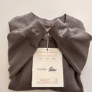 "Pause. Be Present" Sweatshirt with Matching Tattoo 3 Pack - Size Large, Dusk grey color