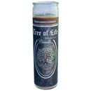 Tree of Life Sandalwood Glass Pillar Ritual Candle